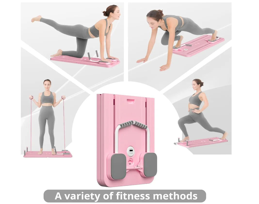 PilariMotion™ 5-in-1 Foldable Pilates Reformer Board – Full-Body Home Workout System