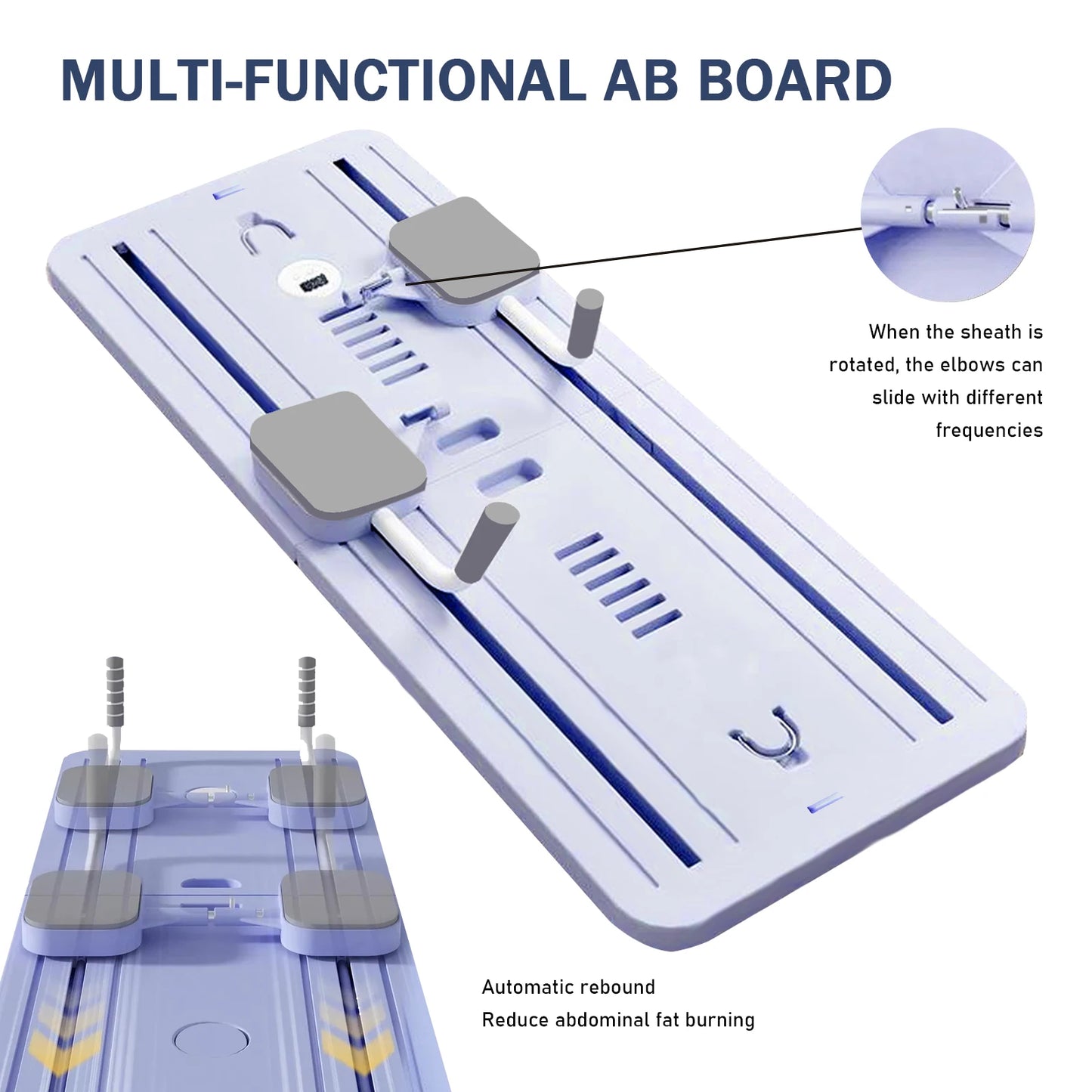Multi-Functional Ab Board – Auto-Rebound Resistance Trainer with Smart Timer & Knee Protection