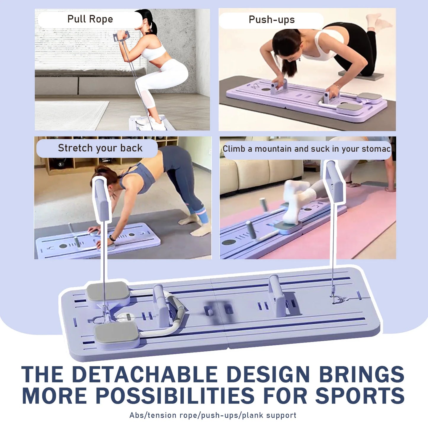 Multi-Functional Ab Board – Auto-Rebound Resistance Trainer with Smart Timer & Knee Protection