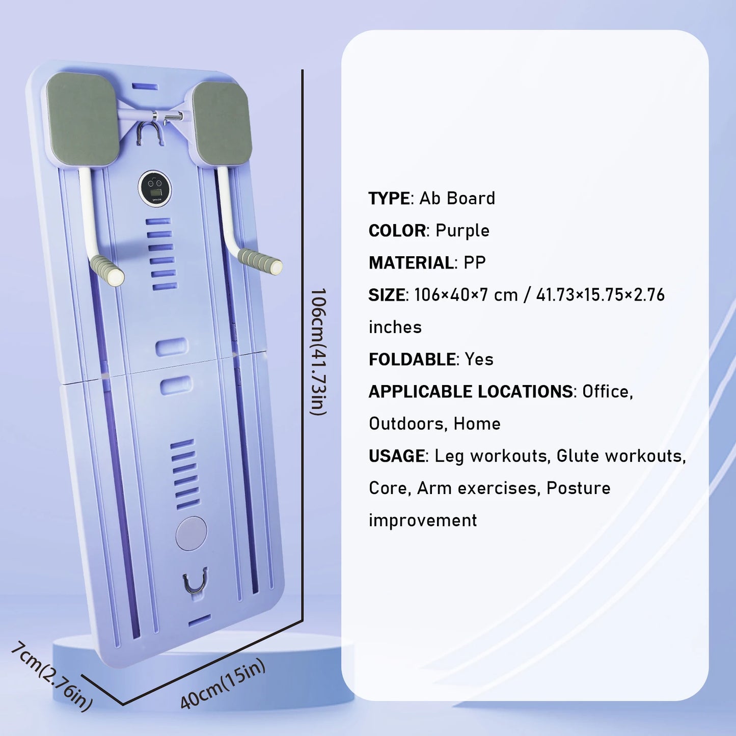 Multi-Functional Ab Board – Auto-Rebound Resistance Trainer with Smart Timer & Knee Protection