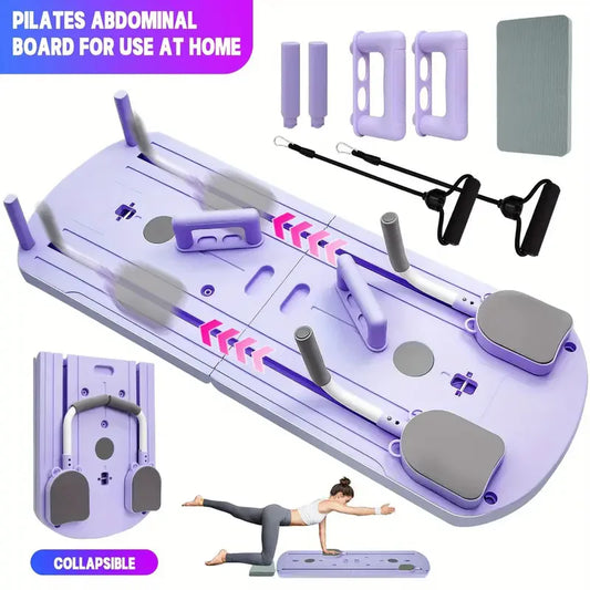 FlexiCore™ 8-in-1 Yoga & Pilates Board – Foldable Ab & Full-Body Strength Trainer with Adjustable Handles