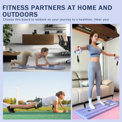 Multi-Functional Ab Board – Auto-Rebound Resistance Trainer with Smart Timer & Knee Protection