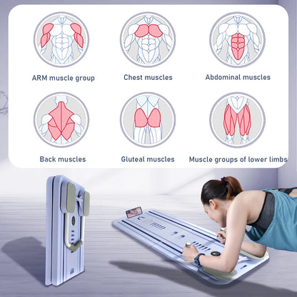 Multi-Functional Ab Board – Auto-Rebound Resistance Trainer with Smart Timer & Knee Protection