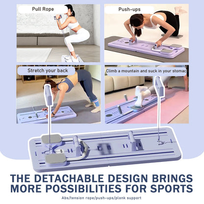 Multi-Functional Ab Board – Auto-Rebound Resistance Trainer with Smart Timer & Knee Protection