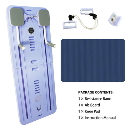 Multi-Functional Ab Board – Auto-Rebound Resistance Trainer with Smart Timer & Knee Protection