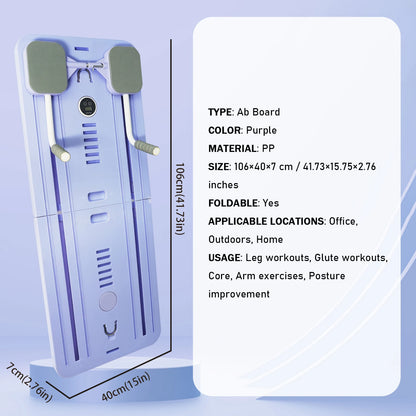 Multi-Functional Ab Board – Auto-Rebound Resistance Trainer with Smart Timer & Knee Protection