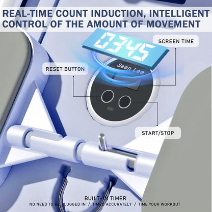 Multi-Functional Ab Board – Auto-Rebound Resistance Trainer with Smart Timer & Knee Protection